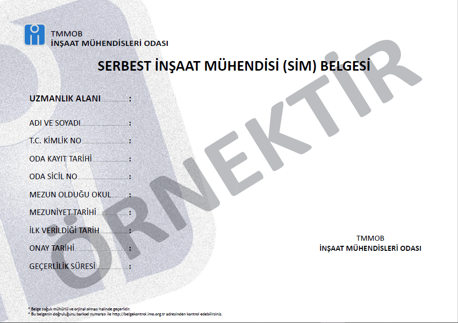 İnşaat Mühendisi Statik Proje İmza Yetkisi