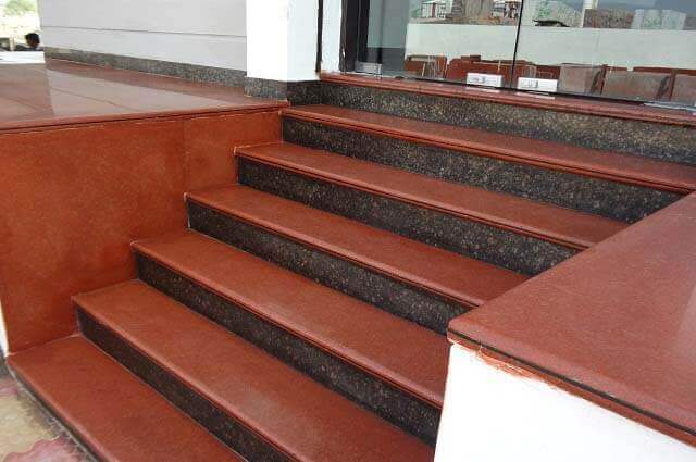 granit-merdiven-kırmızı